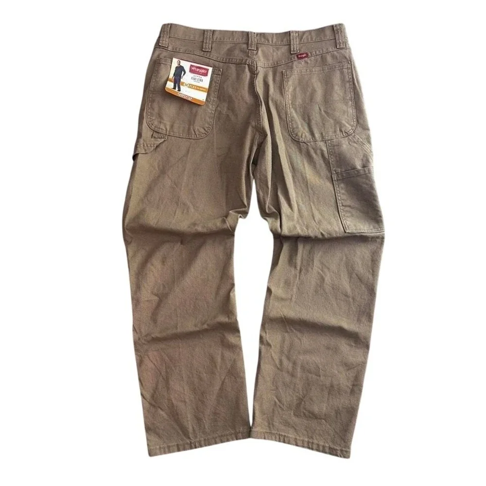 Wrangler Five Star Premium Mens Carpenter Flex Pants Brown 36x30 1094LXWCK NEW